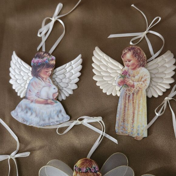Lot of 11 Heaven's Little Angels Ornaments by Donna Gelsinger Bradford Editions - Picture 2 of 8